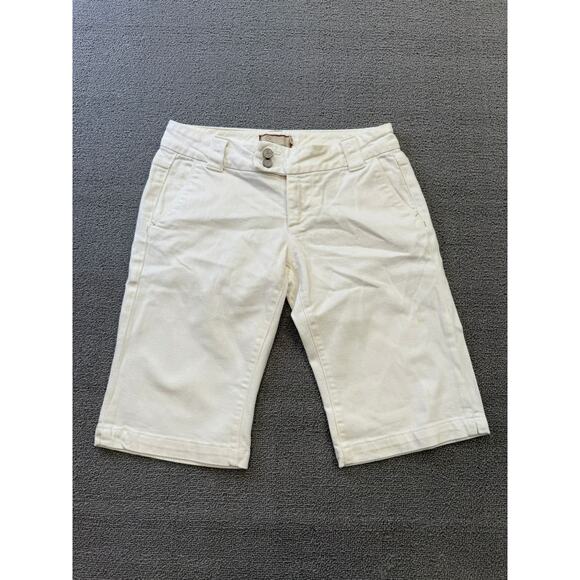 Paige Women's 25 White Jean Denim Shorts Bermuda - Picture 1 of 14